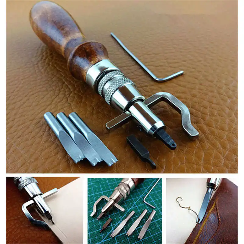 5 in 1 Pro Leathercraft Edge Press Kit Adjustable Stitching and Groover Crease Leather Stitching Tool Sewing Tools Accessories
5 in 1 Pro Leathercraft Edge Press Kit Adjustable Stitching and Groover Crease Leather Stitching Tool Sewing Tools Accessories