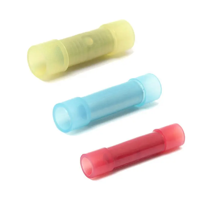 Hot 25PCS 12-10 16-14 22-18 AWG Nylon Heat Shrink Butt Wire Crimp Terminal Connector Electrical 3 Colors Blue Yellow Red
Hot 25PCS 12-10 16-14 22-18 AWG Nylon Heat Shrink Butt Wire Crimp Terminal Connector Electrical 3 Colors Blue Yellow Red