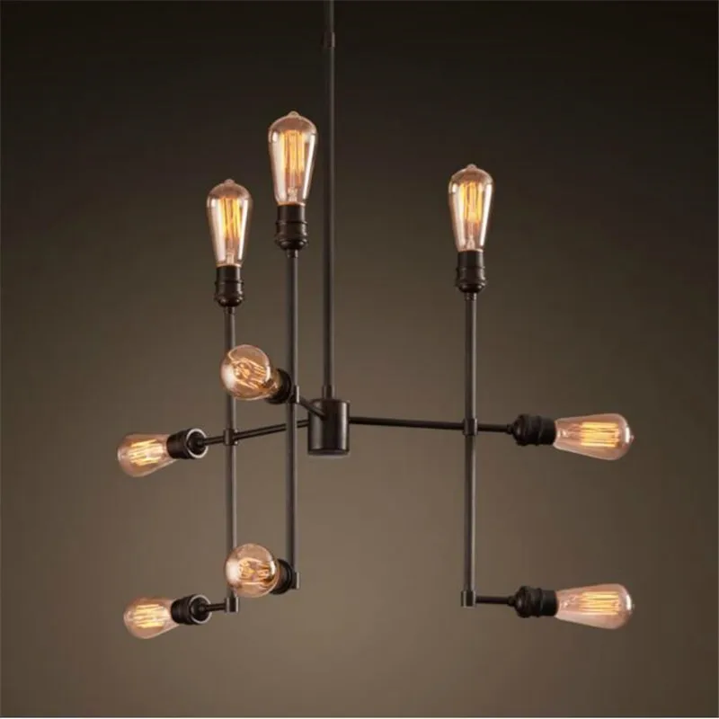Retro industrial creativity 9 chandeliers, American country living room lights LOFT Loft Hotel bar personality lights
Retro industrial creativity 9 chandeliers, American country living room lights LOFT Loft Hotel bar personality lights