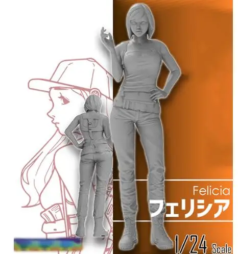 Unassambled 1/35 modern girl Felicia-- stand Resin figure miniature model kits Unpainted
Unassambled 1/35 modern girl Felicia-- stand Resin figure miniature model kits Unpainted