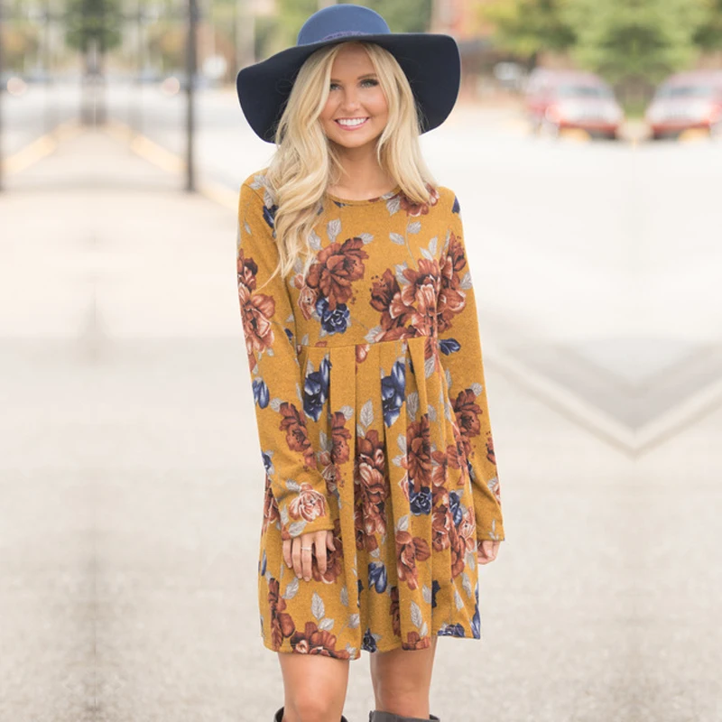 Long Sleeve Print Mini Dress Women 2019 Autumn O Neck Loose Dress Lady Holiday Vintage Short Dress Femme Vestido
Long Sleeve Print Mini Dress Women 2019 Autumn O Neck Loose Dress Lady Holiday Vintage Short Dress Femme Vestido