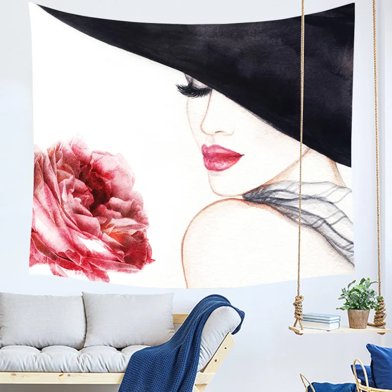 Red Lips Girls Pattern Tapestry Sexy Beautiful Girl Wall Tapestry Home Decor Macrame Wall Hanging Bedroom Yoga Mat G-072
Red Lips Girls Pattern Tapestry Sexy Beautiful Girl Wall Tapestry Home Decor Macrame Wall Hanging Bedroom Yoga Mat G-072