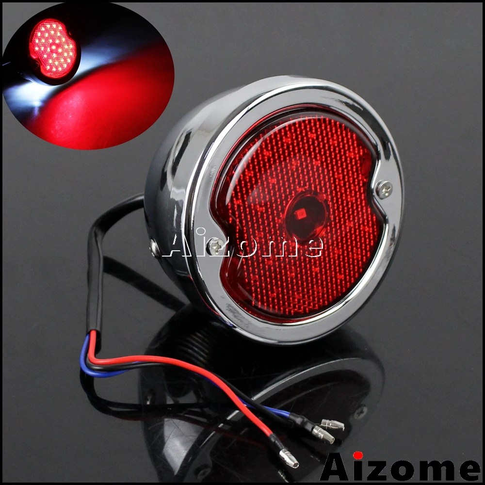 Motorcycle LED Taillight Red Lens For Harley Custom Cafe Racer Bobber Chopper Pickups Wagons Chrome Side Mount Rear Stop Light
Motorcycle LED Taillight Red Lens For Harley Custom Cafe Racer Bobber Chopper Pickups Wagons Chrome Side Mount Rear Stop Light