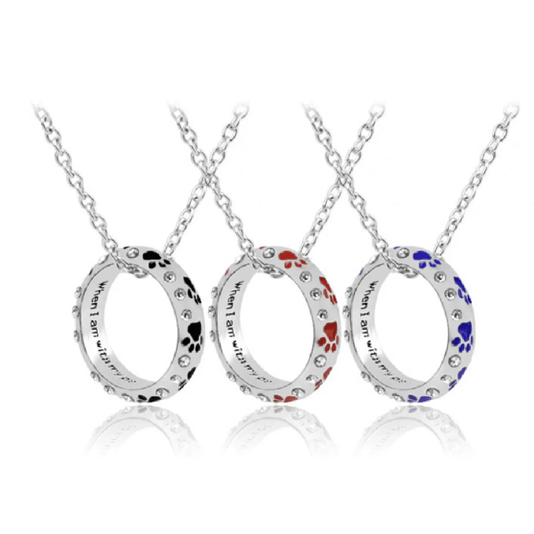Sainio Crystal Dog Cat Paw Footprints Chain Necklace Vintage Circle Hoop Pendant Necklace Choker Charming Jewelry Gift for Women
Sainio Crystal Dog Cat Paw Footprints Chain Necklace Vintage Circle Hoop Pendant Necklace Choker Charming Jewelry Gift for Women
