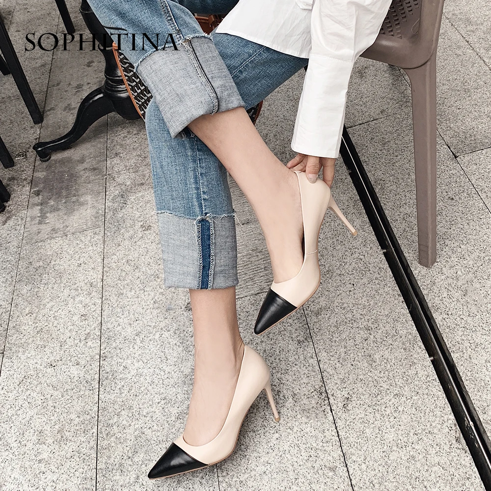 SOPHITINA Concise Elegant Pumps for Female Sexy Pointed Toe High Thin Heel Quality Mix-color Leather Lady Shoes Size 33-43 P063
SOPHITINA Concise Elegant Pumps for Female Sexy Pointed Toe High Thin Heel Quality Mix-color Leather Lady Shoes Size 33-43 P063