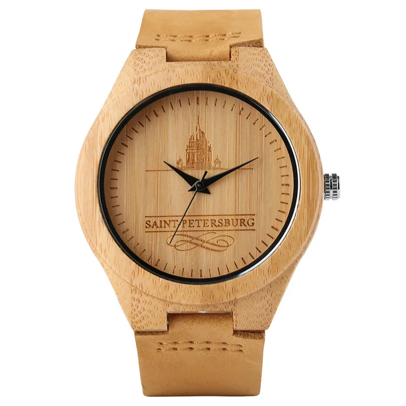 High Quality Hand-made Bamboo Saint Petersburg Design Dial Men Quartz Wristwatch Genuine Leather Band Fashion Male Watch Gift
High Quality Hand-made Bamboo Saint Petersburg Design Dial Men Quartz Wristwatch Genuine Leather Band Fashion Male Watch Gift