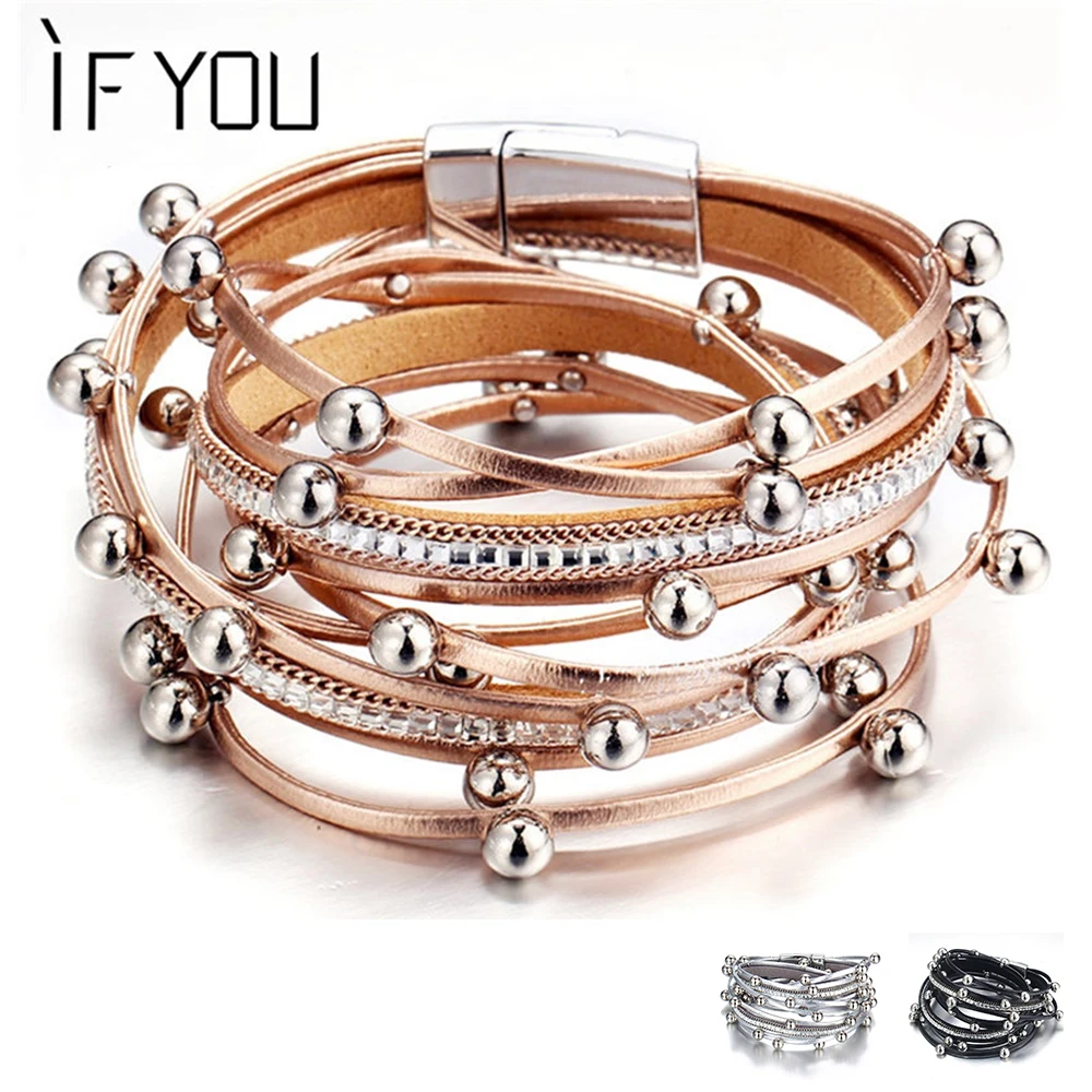 IF YOU Vintage Multiple Layers Leather Bracelets For Women Classic Rope Chain Beads Charm Bracelets & Bangles Jewelry Gifts New
IF YOU Vintage Multiple Layers Leather Bracelets For Women Classic Rope Chain Beads Charm Bracelets & Bangles Jewelry Gifts New
