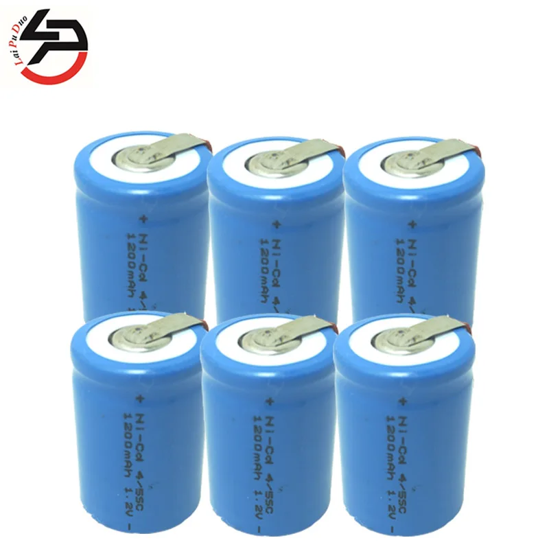 NI-CD 1 2 V 1200 мА/ч 4/5 SubC Sub 4/5SC Перезаряжаемые Батарея сотового Замена для Мощность