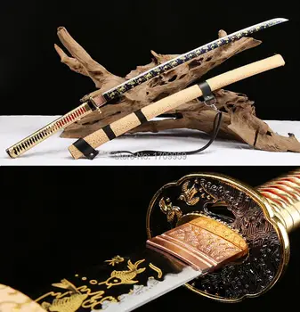 1095 High Carbon Steel Blue Blade Sharp Japanese Katana Samurai Real Sword Metal Craft Full Tang Home Decoration Knife Sword
1095 High Carbon Steel Blue Blade Sharp Japanese Katana Samurai Real Sword Metal Craft Full Tang Home Decoration Knife Sword