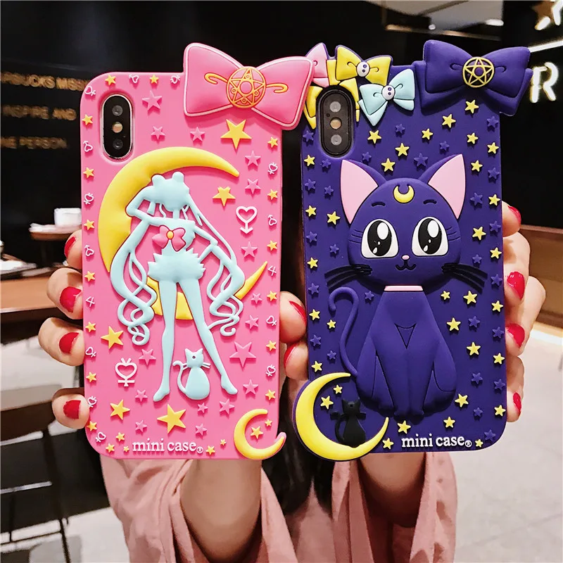For iphone XS Cute Sailor Moon Lovely Silicone Back Case cove For iPhone 8plus 6 6S 6Splus 7 7plus 8 X Luna Cat girls pink case
For iphone XS Cute Sailor Moon Lovely Silicone Back Case cove For iPhone 8plus 6 6S 6Splus 7 7plus 8 X Luna Cat girls pink case