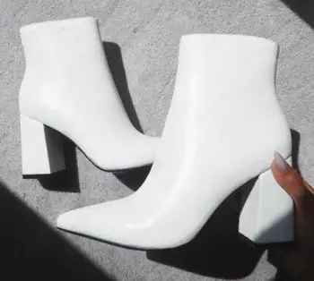 2019 Spring Autumn Stiletto Thin High Heels Pointed Toe Faux Leather Zipper Style Sexy Ankle Womens Boots
2019 Spring Autumn Stiletto Thin High Heels Pointed Toe Faux Leather Zipper Style Sexy Ankle Womens Boots