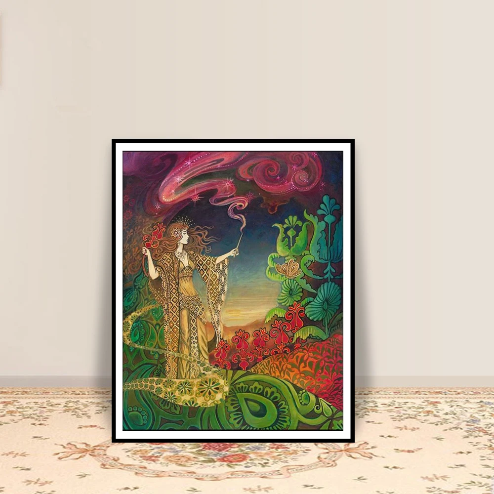 Queen Of Wands Psychedelic Gypsy Goddess Tarot Art Canvas Print Pagan Mythology Bohemian Goddess Posters And Prints
Queen Of Wands Psychedelic Gypsy Goddess Tarot Art Canvas Print Pagan Mythology Bohemian Goddess Posters And Prints