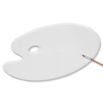 Large Oval Shaped White Plastic Palette, 11.75" x 16.5", Non-Stick for Acrylic, Watercolor, Oil and Gouache Paint
Large Oval Shaped White Plastic Palette, 11.75" x 16.5", Non-Stick for Acrylic, Watercolor, Oil and Gouache Paint