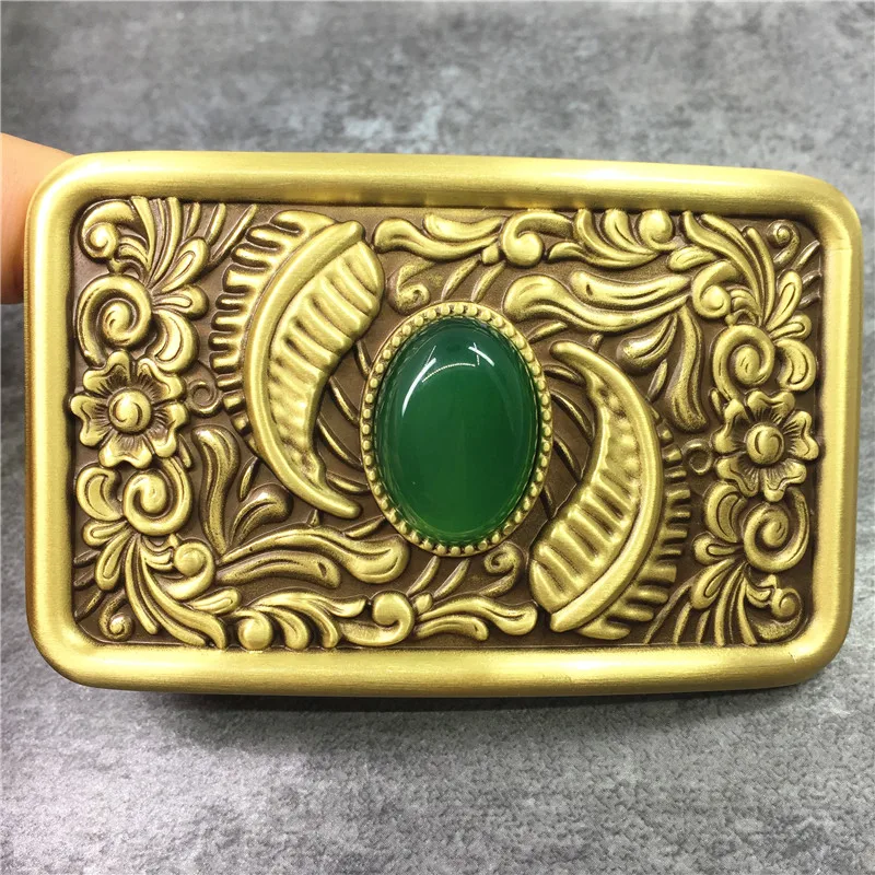 Chinese Style Craved Brass Belt Buckles Arabesque Belt Buckle (9)