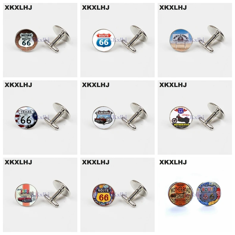 XKXLHJ Classic Route 66 Symbol Cuff Plated Silver Colored Metallic Glass Dome American Fashion Shirt Cuff Jewelry
XKXLHJ Classic Route 66 Symbol Cuff Plated Silver Colored Metallic Glass Dome American Fashion Shirt Cuff Jewelry