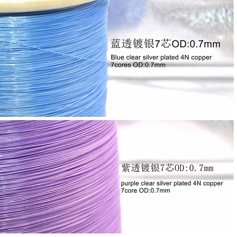 10mTeflon Silver Plated 5NOFC High Pure Crystal Earphone DIY fever upgrade line (base) 7 core OD: 0.7mm
10mTeflon Silver Plated 5NOFC High Pure Crystal Earphone DIY fever upgrade line (base) 7 core OD: 0.7mm