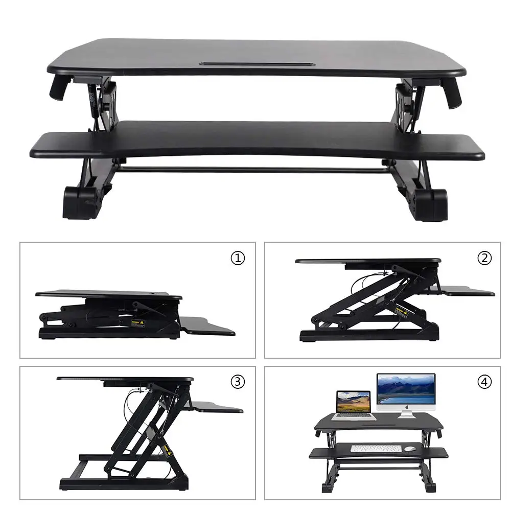 36'' Height Adjustable(5.9''-19.2'') Standing Desk Computer Workstation with Dual Gas Spring Riser Converter
36'' Height Adjustable(5.9''-19.2'') Standing Desk Computer Workstation with Dual Gas Spring Riser Converter