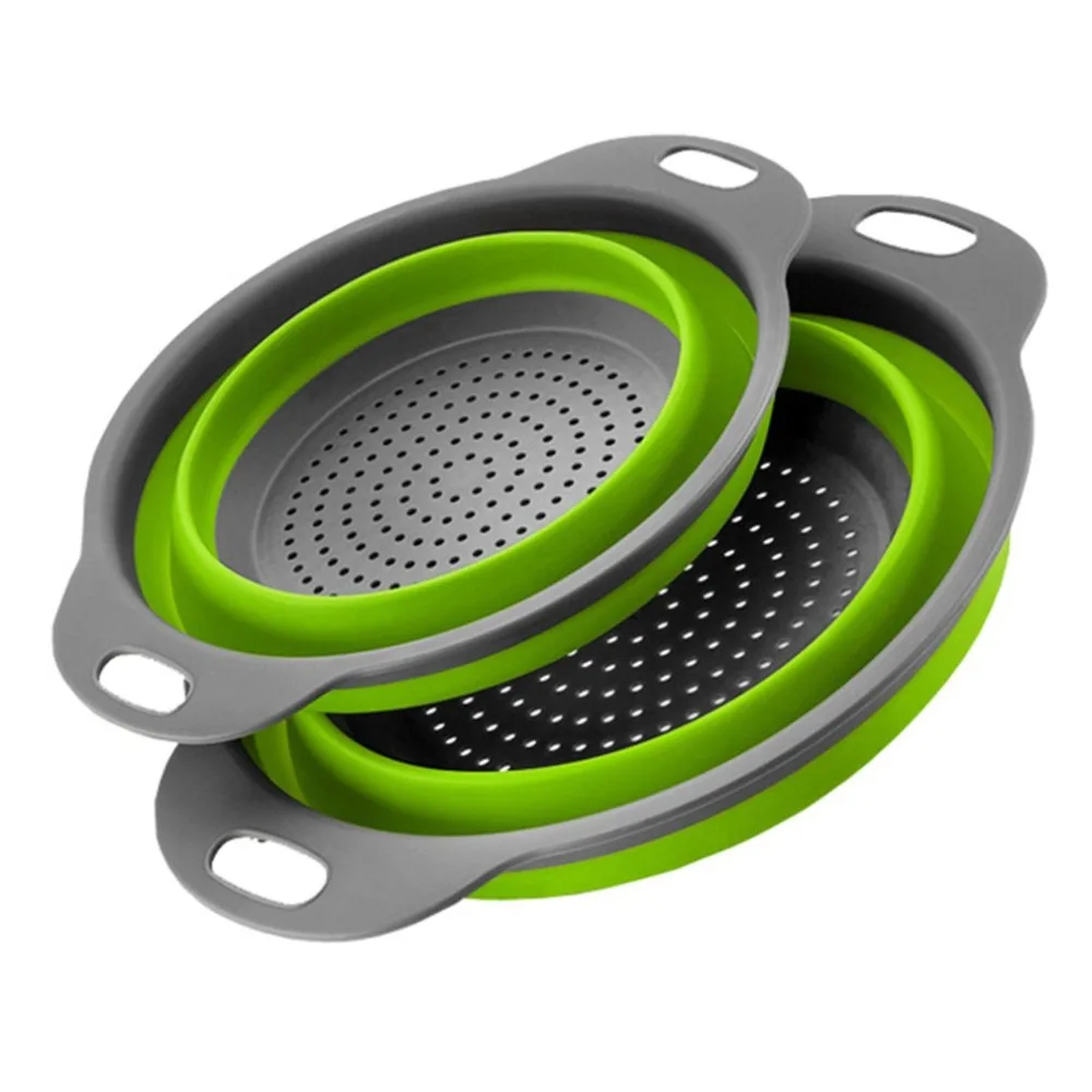 2PCS/SET Round Shape Foldable Soft Silicone Collapsible Colander Fruit Vegetable Strainer Basket Home Kitchen Accessories
2PCS/SET Round Shape Foldable Soft Silicone Collapsible Colander Fruit Vegetable Strainer Basket Home Kitchen Accessories