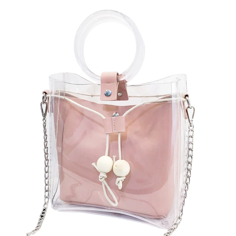 Fashion Women Mini Small Shoulder Bag Clear Transparent Drawstring Girls Cute Composite Bag Female Handbags
Fashion Women Mini Small Shoulder Bag Clear Transparent Drawstring Girls Cute Composite Bag Female Handbags
