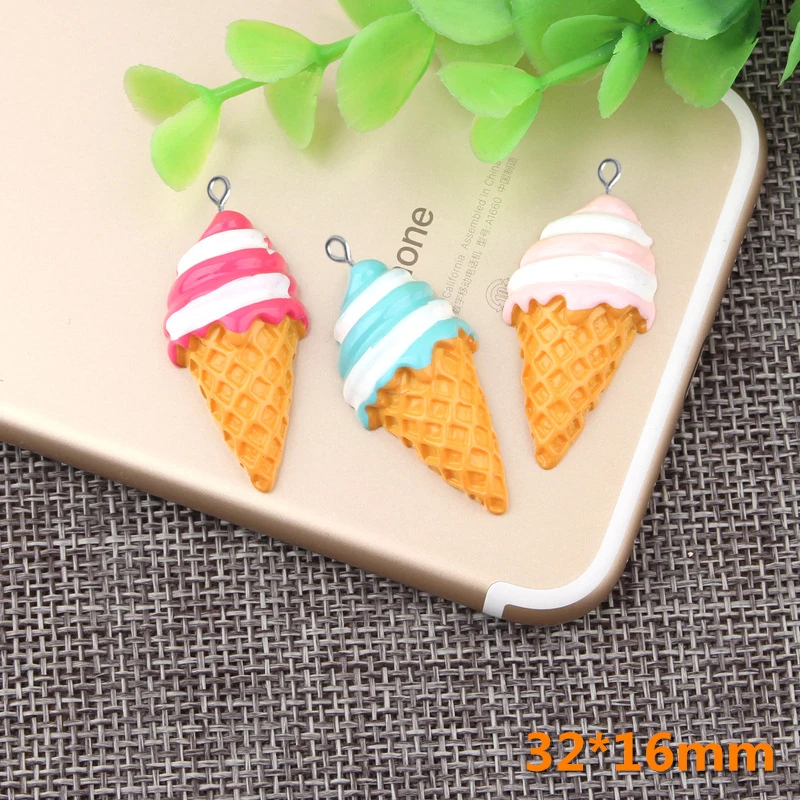 10pcs 32*16mm Mix DIY resin ice cream cone charms kawaii cabochon sticker simulated fake food craft decoration jewelry making
10pcs 32*16mm Mix DIY resin ice cream cone charms kawaii cabochon sticker simulated fake food craft decoration jewelry making