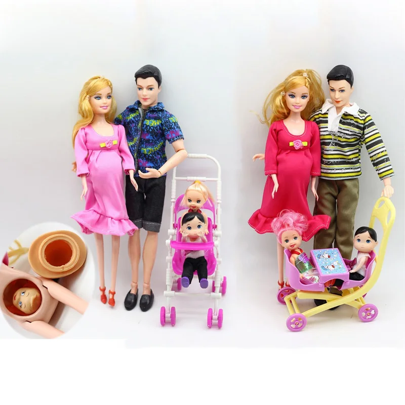 5pcs Family Dolls Suits 1 Mom/1 Dad/ two baby/1 Baby Carriage for Girl doll,Real Pregnant Doll Kid Gift Toys
5pcs Family Dolls Suits 1 Mom/1 Dad/ two baby/1 Baby Carriage for Girl doll,Real Pregnant Doll Kid Gift Toys