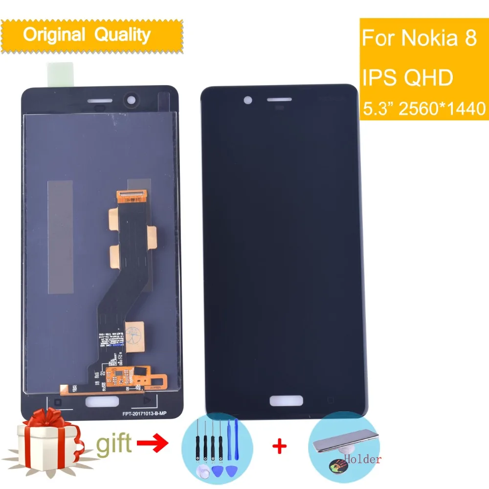 Original LCD 5.3" 1440x2560 Display For NOKIA 8 LCD Display Touch Screen Digitizer Assembly Replacement For NOKIA8 LCD Black
Original LCD 5.3" 1440x2560 Display For NOKIA 8 LCD Display Touch Screen Digitizer Assembly Replacement For NOKIA8 LCD Black