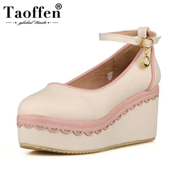 TAOFFEN Size 32-42 Women Fashion Wedges Pumps Ankle Strap Platform High Heels Shoes Women Concise Ofice Lady Daily Footwear
TAOFFEN Size 32-42 Women Fashion Wedges Pumps Ankle Strap Platform High Heels Shoes Women Concise Ofice Lady Daily Footwear