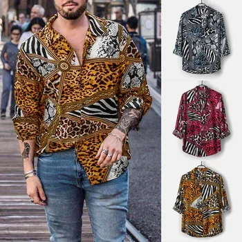Men's Autumn Loose Casual Daily Leopard Print Print Long Sleeve Shirt Top Blouse
Men's Autumn Loose Casual Daily Leopard Print Print Long Sleeve Shirt Top Blouse
