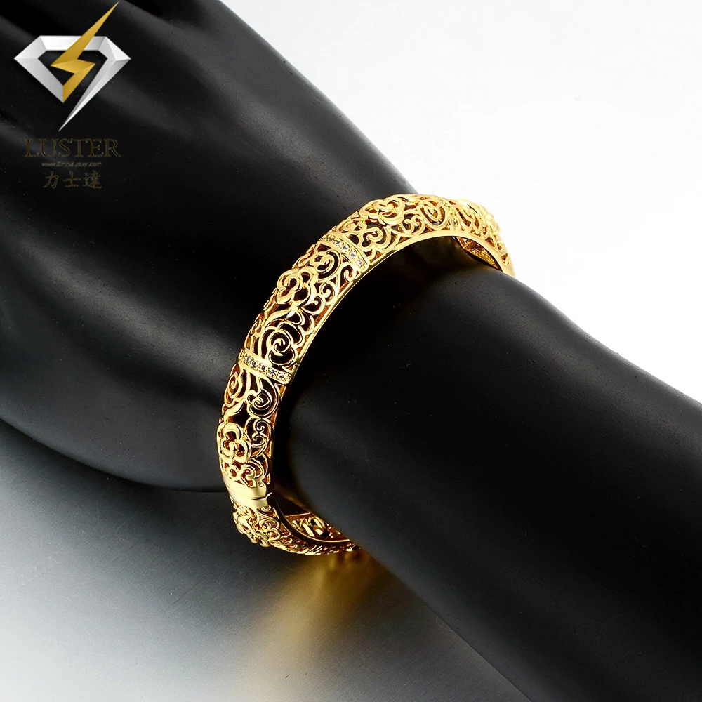 K gold zircon noble pattern gold female bracelet07
