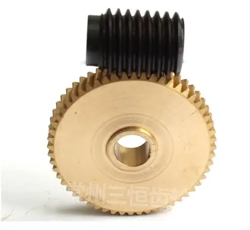 Diameter:47mm Inner hole:10mm 0.8M 56Teeths Speed ratio 1:56 Worm gear
Diameter:47mm Inner hole:10mm 0.8M 56Teeths Speed ratio 1:56 Worm gear