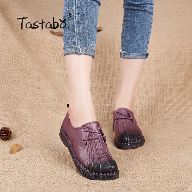Tastabo 2017 Women Genuine Leather Flat Shoes retro pure handmade shoes Sapatilhas Femininos Plus size Casual Shoes For Ladies
Tastabo 2017 Women Genuine Leather Flat Shoes retro pure handmade shoes Sapatilhas Femininos Plus size Casual Shoes For Ladies