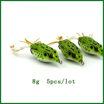 8g 5pcs Super frog Set Snakehead Killer Double Tail Frog Double Hook Double beard Artificial Bait Soft Lure
8g 5pcs Super frog Set Snakehead Killer Double Tail Frog Double Hook Double beard Artificial Bait Soft Lure