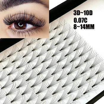 12 Lines 3D~10D Russian Premade Volume Fans Eyelashes Extension C Curl 0.07 Thickness Heat Bonded Eyelashes Makeup Tools
12 Lines 3D~10D Russian Premade Volume Fans Eyelashes Extension C Curl 0.07 Thickness Heat Bonded Eyelashes Makeup Tools