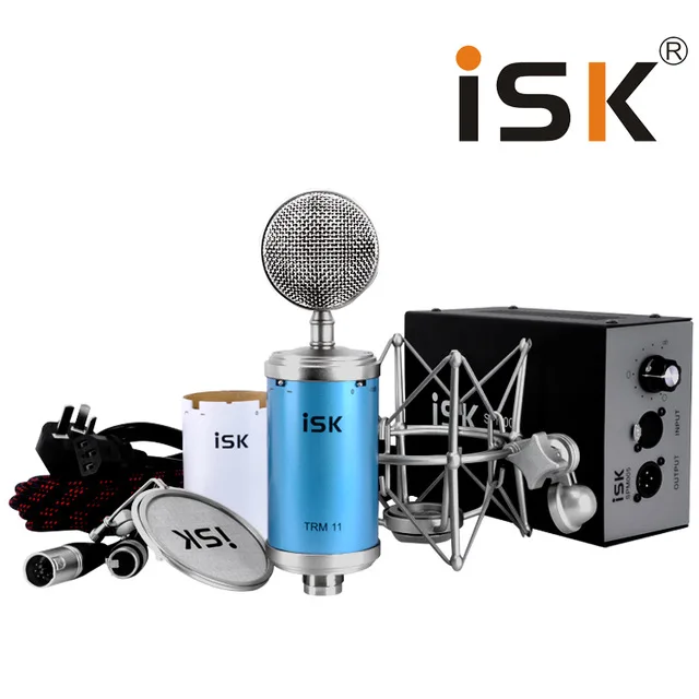ISK TRM11 Large diaphragm condenser microphone kit studio recording microphone with Phantom Power and cable and shock mount
ISK TRM11 Large diaphragm condenser microphone kit studio recording microphone with Phantom Power and cable and shock mount