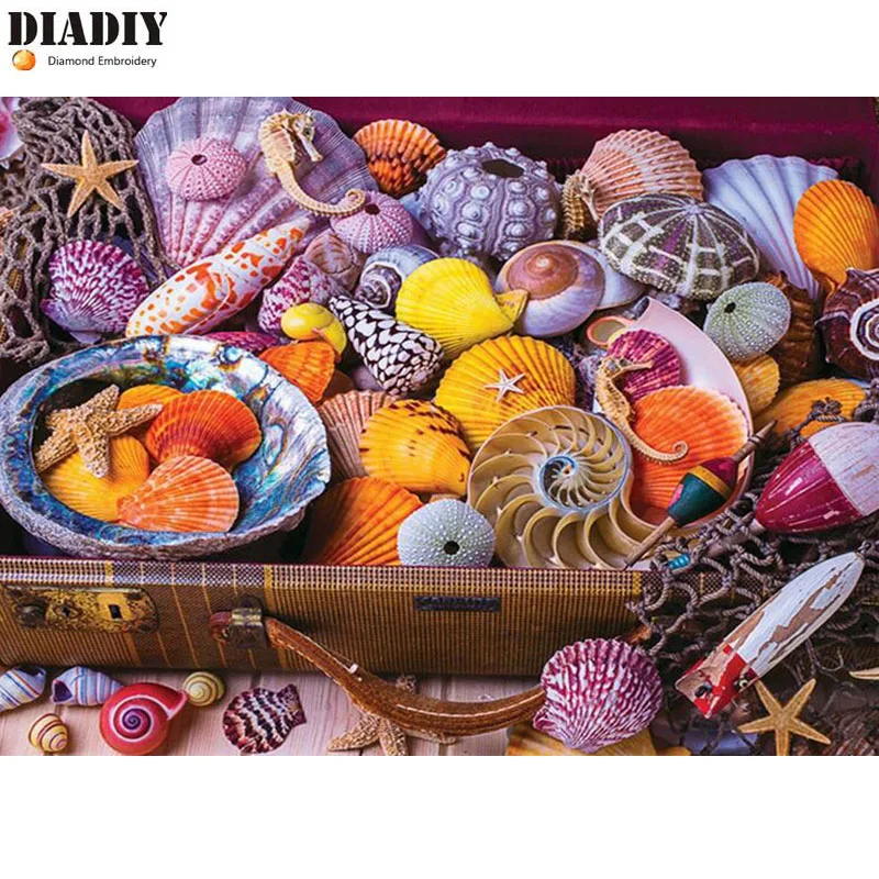 DIADIY Diamond Embroidery shells,diamond Mosaic,Handwork painting,sea beach Diamond Painting,Full square Rhinestones Kits,Home
DIADIY Diamond Embroidery shells,diamond Mosaic,Handwork painting,sea beach Diamond Painting,Full square Rhinestones Kits,Home