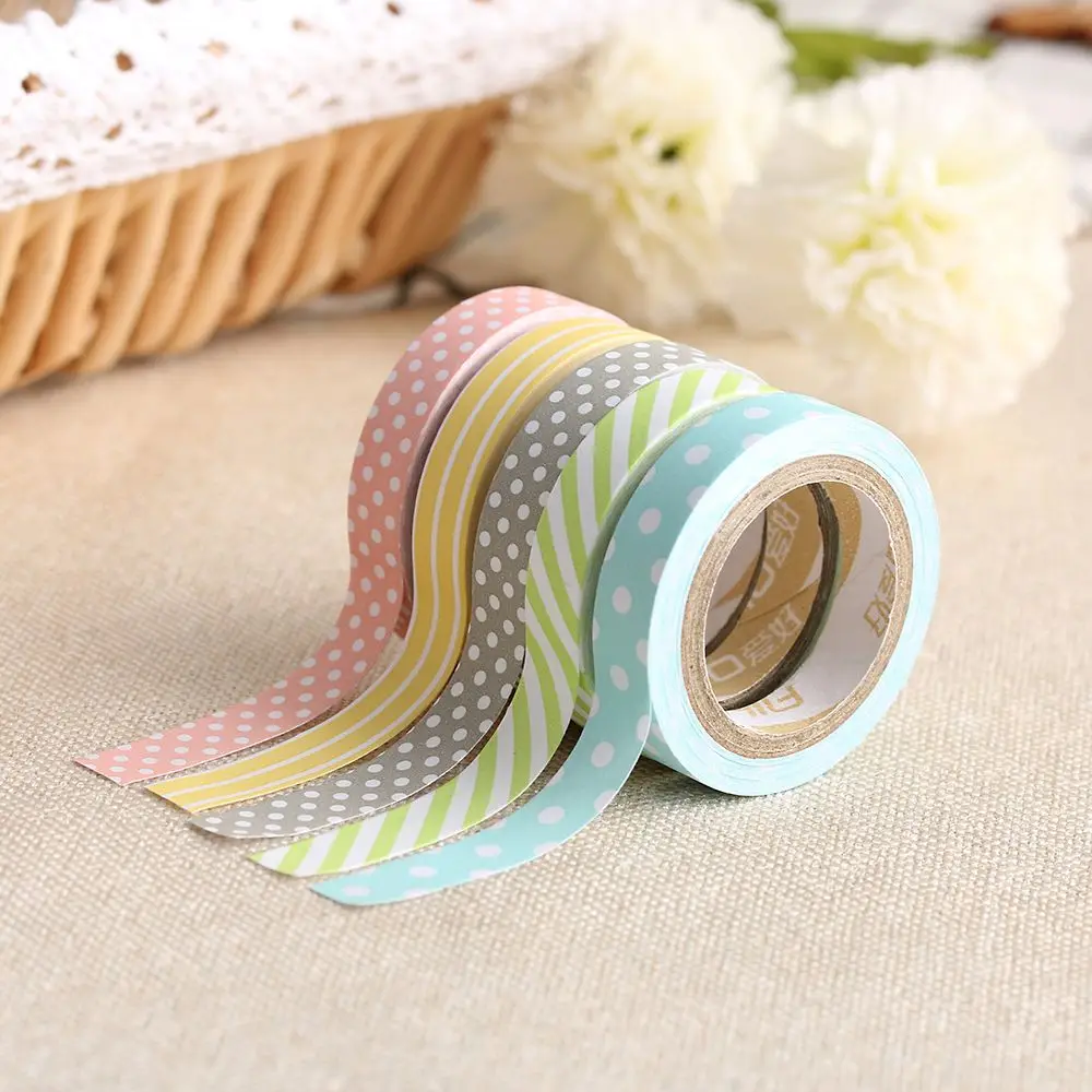 5Pc/Set 8MM*5M Candy Color Rainbow Tapes Paper Adhesive DIY Sticky Stationery Supplies Scrabooking Tools
5Pc/Set 8MM*5M Candy Color Rainbow Tapes Paper Adhesive DIY Sticky Stationery Supplies Scrabooking Tools