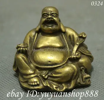Chinese Pure Brass Buddhism YuanBao Happy Laughing Maitreya RuYi Buddha Figurine
Chinese Pure Brass Buddhism YuanBao Happy Laughing Maitreya RuYi Buddha Figurine
