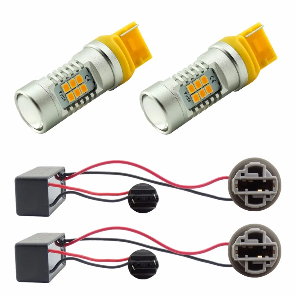 1 SET No Hyper Flash Blinking T20 7440 W21W WY21W LED Canbus Error Free Decoder Resistor Kit with Amber Yellow LED Bulbs
1 SET No Hyper Flash Blinking T20 7440 W21W WY21W LED Canbus Error Free Decoder Resistor Kit with Amber Yellow LED Bulbs