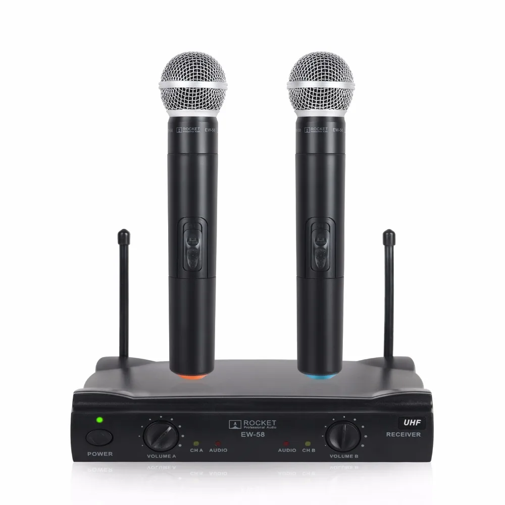 EW-58 VHF Band wireless Microphone System with HandHeld mic anti-interference Fixed Frequency
EW-58 VHF Band wireless Microphone System with HandHeld mic anti-interference Fixed Frequency