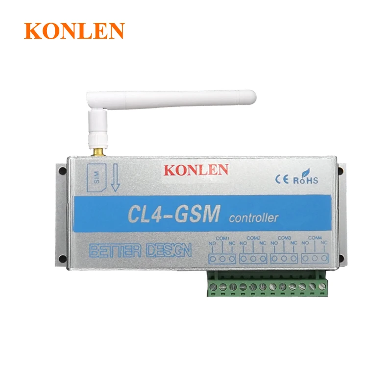 

4 Relay of GSM Controller SMS Call Remote Control Switch ON OFF Garage Door Gate Opener Light Curtain Motor Pump Home Automation