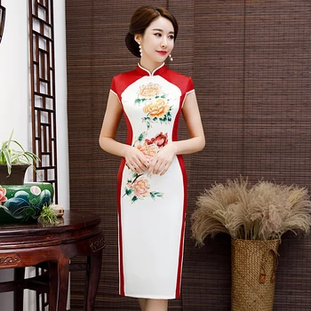Classic Traditional Chinese Satin Cheongsam PLUS SIZE 3XL Vestidos Sexy Elegant Short Sleeve Qipao Mandarin Collar Dress
Classic Traditional Chinese Satin Cheongsam PLUS SIZE 3XL Vestidos Sexy Elegant Short Sleeve Qipao Mandarin Collar Dress