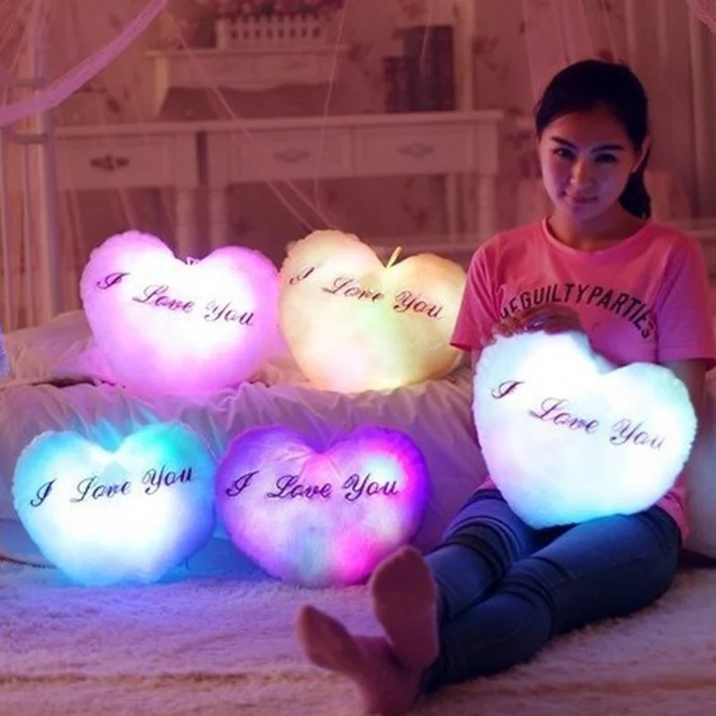 Birthday Valentine's Day gift Kawaii LED Luminous love Pillow Brinquedo Colorful Soft Plush Stuffed Cushion Toys For girls
Birthday Valentine's Day gift Kawaii LED Luminous love Pillow Brinquedo Colorful Soft Plush Stuffed Cushion Toys For girls