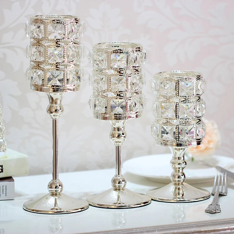 Crystal Silver Candlestick for Wedding Decor, Candle Holder, Handmade Crystal Tealight, Home Decorative, Luxury
Crystal Silver Candlestick for Wedding Decor, Candle Holder, Handmade Crystal Tealight, Home Decorative, Luxury