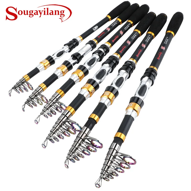 Sougayilang Colorful Guide Ring Fishing Rod EVA Handle Carbon Fiber Ultra Light Portable Telescopic Fishing Pole Fishing Tackle
Sougayilang Colorful Guide Ring Fishing Rod EVA Handle Carbon Fiber Ultra Light Portable Telescopic Fishing Pole Fishing Tackle