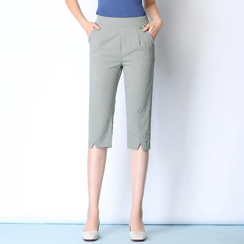 WKOUD S-5XL 2019 Summer Capris For Women Cotton Linen Thin Pencil Pants High Waist Split Calf-Length Pants Casual Trousers P8941
WKOUD S-5XL 2019 Summer Capris For Women Cotton Linen Thin Pencil Pants High Waist Split Calf-Length Pants Casual Trousers P8941