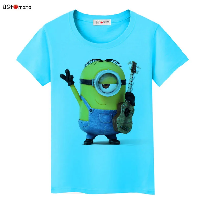 BGtomato Super cool Minions playing music t shirt women fashion lovely originality 3D shirt Brand good quality hirts
BGtomato Super cool Minions playing music t shirt women fashion lovely originality 3D shirt Brand good quality hirts