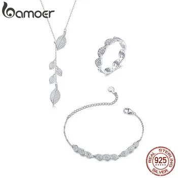 bamoer Dazzling Leaf Wedding Jewelry Sets for Women AAA Cubic Zirconia 925 Sterling Silver Statement Jewelry Bijoux ZHS128
bamoer Dazzling Leaf Wedding Jewelry Sets for Women AAA Cubic Zirconia 925 Sterling Silver Statement Jewelry Bijoux ZHS128
