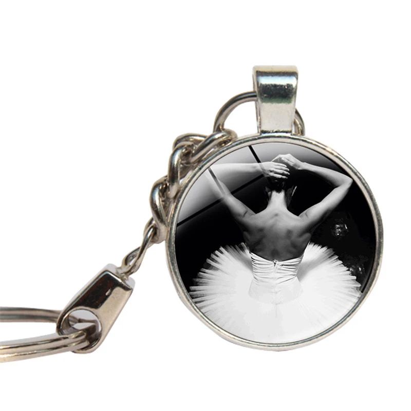 Ballet Dancer Keychain Glass Cabochon Gifts For Girls Elegent Swan Key Ring Glass Dome Handmade Key Chains Jewelry Key Holder
Ballet Dancer Keychain Glass Cabochon Gifts For Girls Elegent Swan Key Ring Glass Dome Handmade Key Chains Jewelry Key Holder