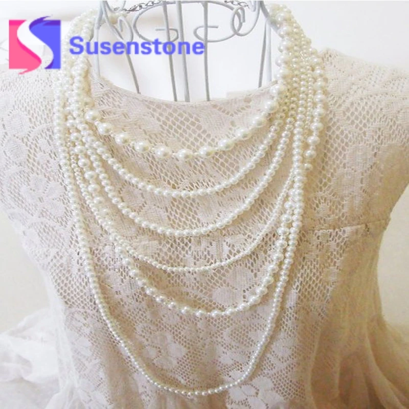 New Designer Classcial Multilayers Statement Fashion White Charms Artificial Chain Long imitation Pearls Necklace Women Jewelry
New Designer Classcial Multilayers Statement Fashion White Charms Artificial Chain Long imitation Pearls Necklace Women Jewelry