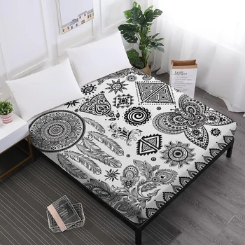 Luxury Bed Sheets Mandala Print Fitted Sheet Dreamcatcher Hamsa Hand Print Mattress Cover Bohemia Style Fitted Sheet D45
Luxury Bed Sheets Mandala Print Fitted Sheet Dreamcatcher Hamsa Hand Print Mattress Cover Bohemia Style Fitted Sheet D45